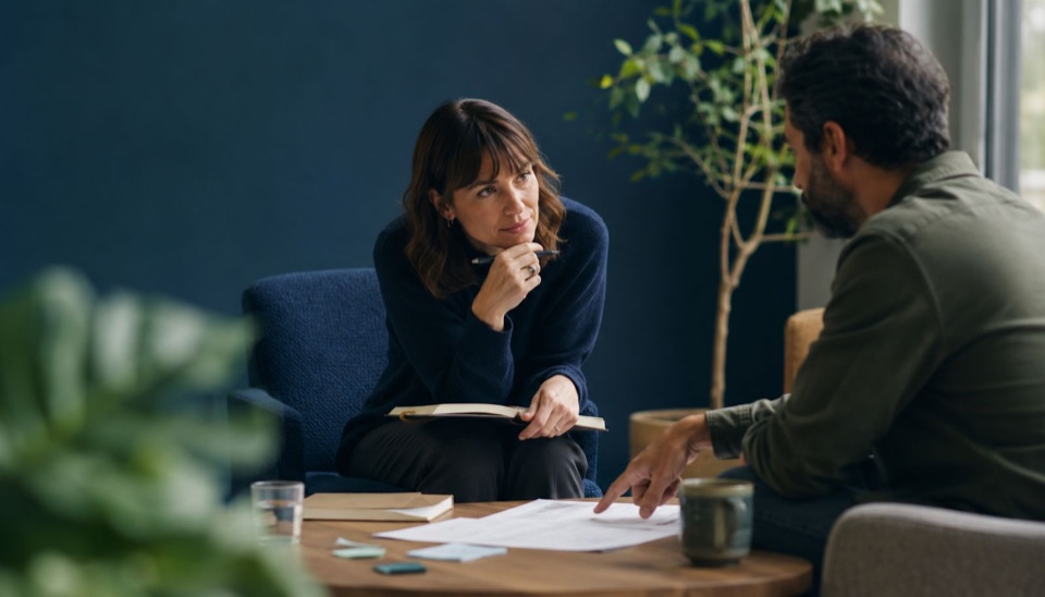 facilitator listening during a research interview
